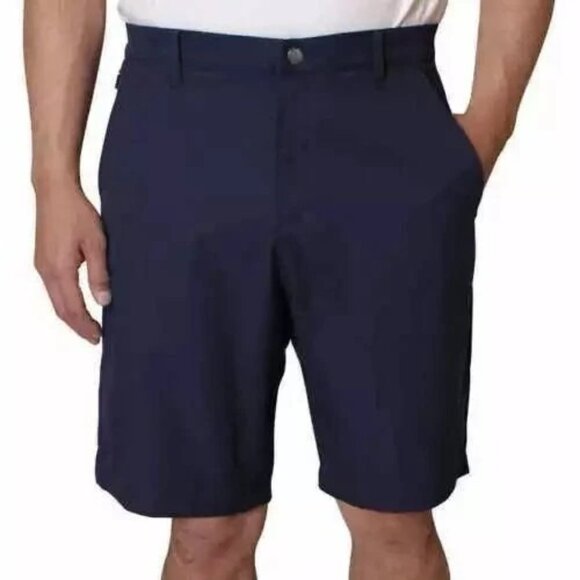 NEW Kirkland Signature Men's Size 38 Navy Shorts Polyester Comfort Waistband - Picture 1 of 7